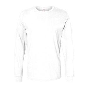 Fruit of the Loom SC4 - Men's Long Sleeve Cotton Sweatshirt White