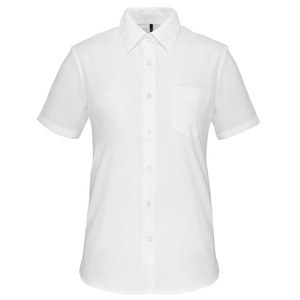 Kariban K548 - JUDITH - LADIES' SHORT SLEEVE EASY CARE POLYCOTTON POPLIN SHIRT White