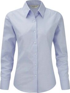 Russell Collection RU932F - Ladies' Long Sleeve Easy Care Oxford Shirt Oxford Blue