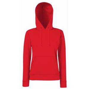 Fruit of the Loom SS038 - Classic 80/20 lady-fit hooded sweatshirt Red
