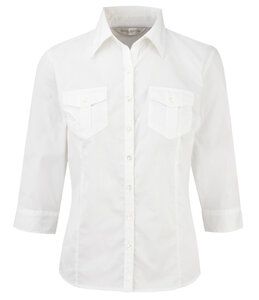 Russell Europe R-918F-0 - Ladies` Roll 3/4 Sleeve Shirt White