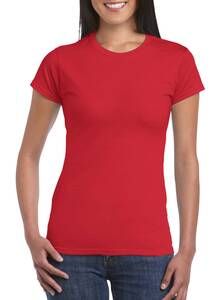 Gildan 64000L - Women's RingSpun Short Sleeve T-Shirt Red