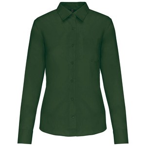 Kariban K549 - JESSICA - LADIES' LONG SLEEVE EASY CARE POLYCOTTON POPLIN SHIRT Forest Green