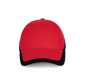 K-up KP045 - RACING - BI-COLOUR 6 PANEL CAP Red / Black