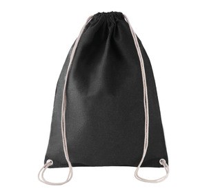 Kimood KI0125 - COTTON DRAWSTRING BACKPACK Black