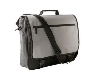 Kimood KI0412 - FLAP OVER DOCUMENT BAG Black / Light Grey