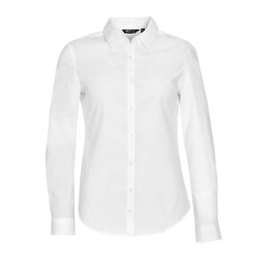 SOL'S 01427 - BLAKE WOMEN Long Sleeve Stretch Shirt White