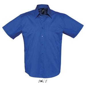SOL'S 16080 - Brooklyn Short Sleeve Cotton Twill Men's Shirt Royal blue