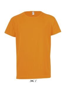 SOL'S 01166 - SPORTY KIDS Kids' Raglan Sleeve T Shirt Orange fluo