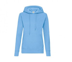 Fruit of the Loom SS038 - Classic 80/20 lady-fit hooded sweatshirt Sky Blue