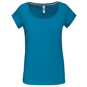 Kariban K384 - Ladies’s boat neck short sleeve t-shirt Tropical Blue