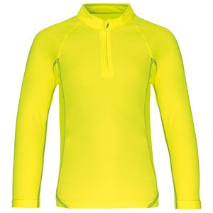 Proact PA346 - Kids' 1/4 zip running sweatshirt Fluorescent Yellow
