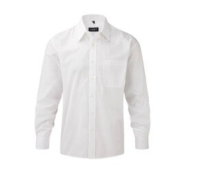 Russell Collection JZ934 - Men's Poplin Shirt White
