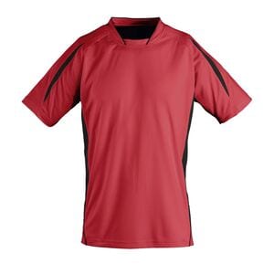 SOL'S 01639 - MARACANA 2 KIDS SSL Kids' Finely Worked Short Sleeve Shirt Red / Black