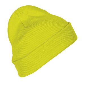 SOL'S 01664 - PITTSBURGH Solid Colour Beanie With Cuffed Design Neon Yellow