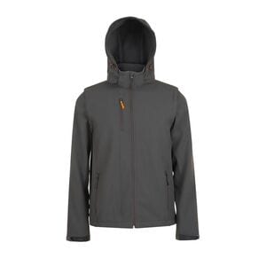 SOL'S 01647 - TRANSFORMER Softshell Jacket With Removable Hood And Sleeves Charcoal Grey
