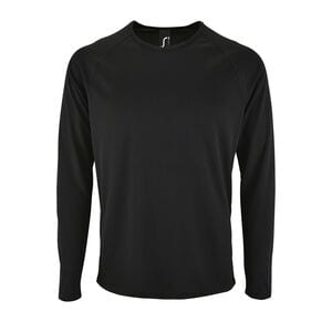 SOL'S 02071 - Sporty Lsl Men Long Sleeve Sports T Shirt Black