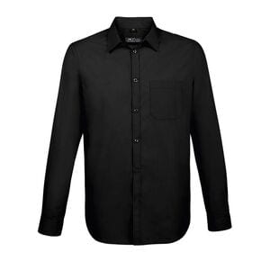 SOL'S 02922 - Baltimore Fit Long Sleeve Poplin Men’S Shirt Black