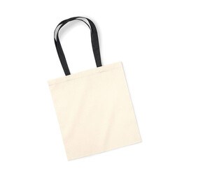 Westford mill W101C - Shopping bag with contrasting handles Natural/Black