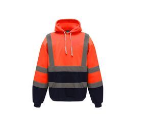 Yoko YKK05 - High visibility hoodie Hi Vis Orange/Navy