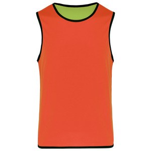 Proact PA046 - Kids' reversible rugby bib Lime / Spicy Orange