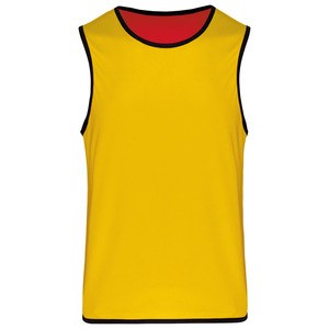 Proact PA046 - Kids' reversible rugby bib Sporty Red / Sporty Yellow