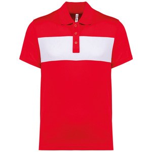 Proact PA493 - Adult short-sleeved polo-shirt Sporty Red / White