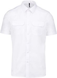 Kariban K503 - Men's short-sleeved pilot shirt White