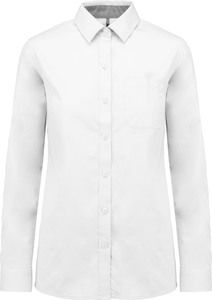 Kariban K585 - Women's long-sleeved Nevada cotton shirt White