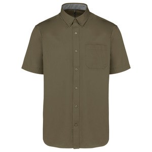 Kariban K587 - Men's Ariana III short-sleeved cotton shirt Light Khaki