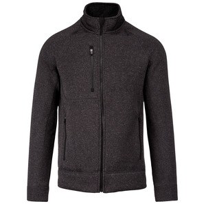 Kariban K9106 - Men's mottled zipped jacket Dark Grey Melange