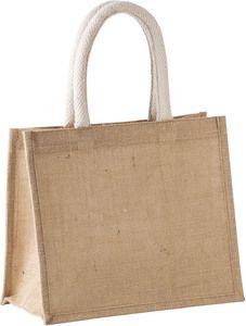 Kimood KI0273 - Jute canvas tote bag - medium model Natural