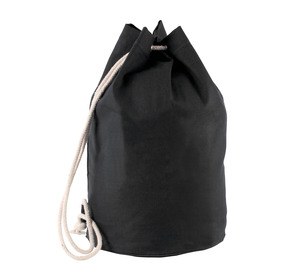 Kimood KI0629 - Cotton sailor bag with drawstring Black