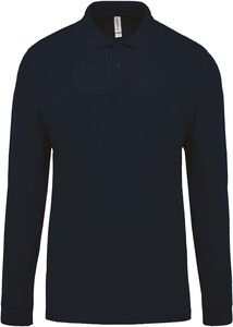 Kariban K256 - Men's long-sleeved piqué polo shirt Navy