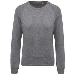 Kariban K481 - Women's organic round neck sweatshirt with raglan sleeves Grey Heather