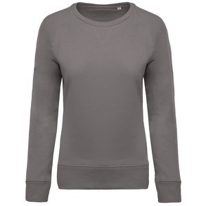 Kariban K481 - Women's organic round neck sweatshirt with raglan sleeves Storm Grey