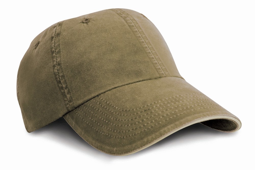 Result RC054X - Fine line washed cotton cap with sandwich visor