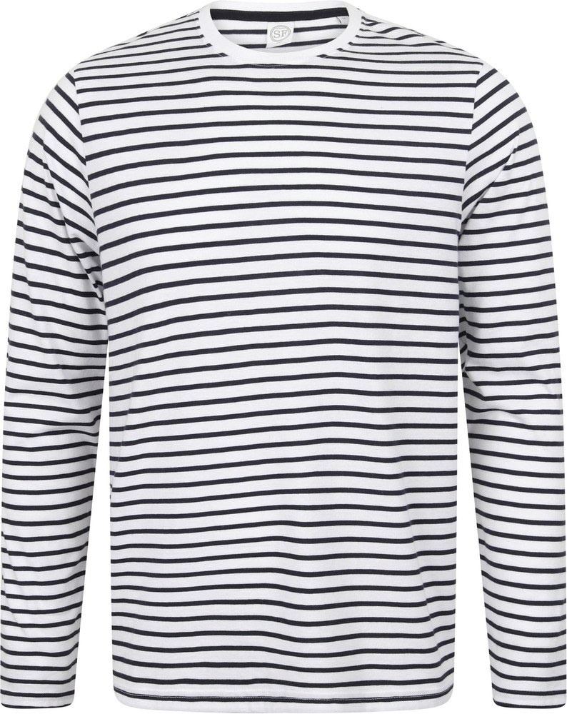 Skinnifit SFM204 - Long-sleeved striped t-shirt