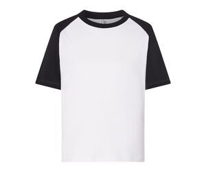 JHK JK153 - Kid's baseball t-shirt White / Black