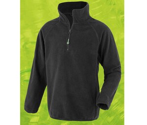 Result RS905J - Children's zipped collar fleece in recycled polyester Black