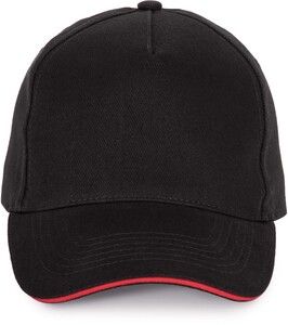 K-up KP189 - 5 panel cap Black / Red