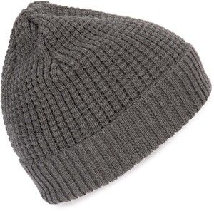 K-up KP553 - Knitted hat with recycled yarn Silver Heather
