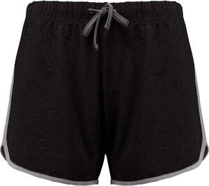 Proact PA1021 - Ladies' sports shorts Black/Grey Heather