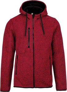 PROACT PA365 - Men's heather hooded jacket Red Melange