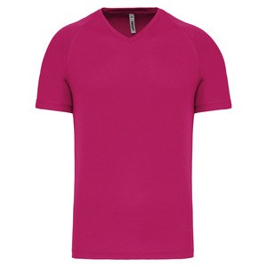 PROACT PA476 - Men's V-neck short-sleeved sports T-shirt Fuchsia