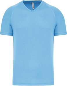 PROACT PA476 - Men's V-neck short-sleeved sports T-shirt Sky Blue