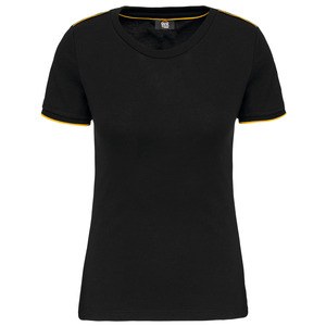 WK. Designed To Work WK3021 - Ladies' short-sleeved DayToDay t-shirt Black / Yellow