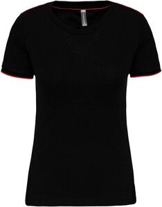 WK. Designed To Work WK3021 - Ladies' short-sleeved DayToDay t-shirt Black / Red