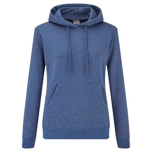 Fruit of the Loom 62-038-0 - Lady Fit Hooded Sweat Retro Heather Royal