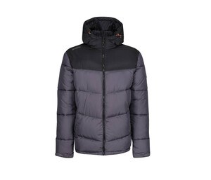 Regatta RGA482 - Down jacket with tactical hood Iron / Black